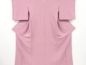 織柄一つ紋色無地着物